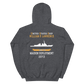 USS William P. Lawrence (DDG-110) 2013 MAIDEN DEPLOYMENT Unisex Hoodie – back view, heather