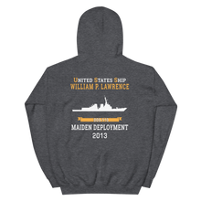 Load image into Gallery viewer, USS William P. Lawrence (DDG-110) 2013 MAIDEN DEPLOYMENT Unisex Hoodie