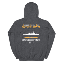 Load image into Gallery viewer, USS Wayne E. Meyer (DDG-108) 2011 MAIDEN DEPLOYMENT Unisex Hoodie