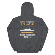 Load image into Gallery viewer, USS Spruance (DDG-111) 2012-13 MAIDEN DEPLOYMENT Unisex Hoodie