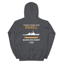 Load image into Gallery viewer, USS Russell (DDG-59) 1996 MAIDEN DEPLOYMENT Unisex Hoodie