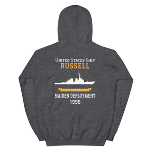 USS Russell (DDG-59) 1996 MAIDEN DEPLOYMENT Unisex Hoodie