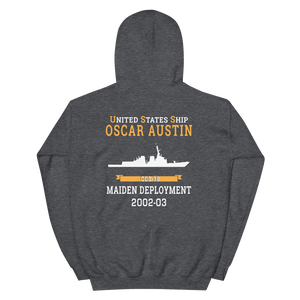 USS Oscar Austin (DDG-79) 2002-03 MAIDEN DEPLOYMENT Unisex Hoodie