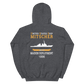 USS Mitscher (DDG-57) 1996 MAIDEN DEPLOYMENT Unisex Hoodie – back view, heather