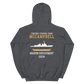 USS McCampbell (DDG-85) 2004 MAIDEN DEPLOYMENT Unisex Hoodie – back view, heather