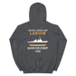 USS Laboon (DDG-58) 1996 MAIDEN DEPLOYMENT Unisex Hoodie – back view, heather