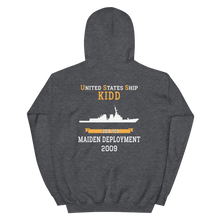 Load image into Gallery viewer, USS Kidd (DDG-100) 2009 MAIDEN DEPLOYMENT Unisex Hoodie