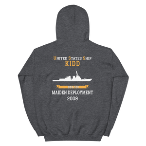 USS Kidd (DDG-100) 2009 MAIDEN DEPLOYMENT Unisex Hoodie