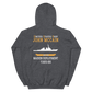 USS John S. McCain (DDG-56) 1995-96 MAIDEN DEPLOYMENT Unisex Hoodie – back view, heather