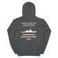 USS Hopper (DDG-70) 2000 MAIDEN DEPLOYMENT Unisex Hoodie – back view, heather