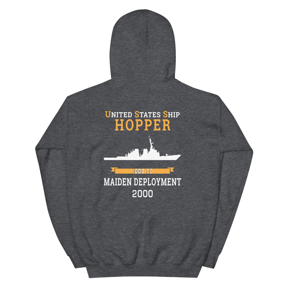 USS Hopper (DDG-70) 2000 MAIDEN DEPLOYMENT Unisex Hoodie