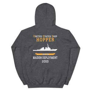 USS Hopper (DDG-70) 2000 MAIDEN DEPLOYMENT Unisex Hoodie