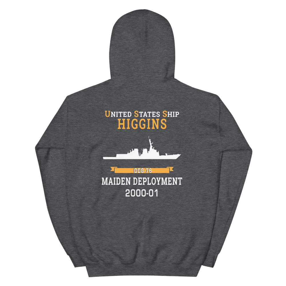 USS Higgins (DDG-76) 2000-01 MAIDEN DEPLOYMENT Unisex Hoodie
