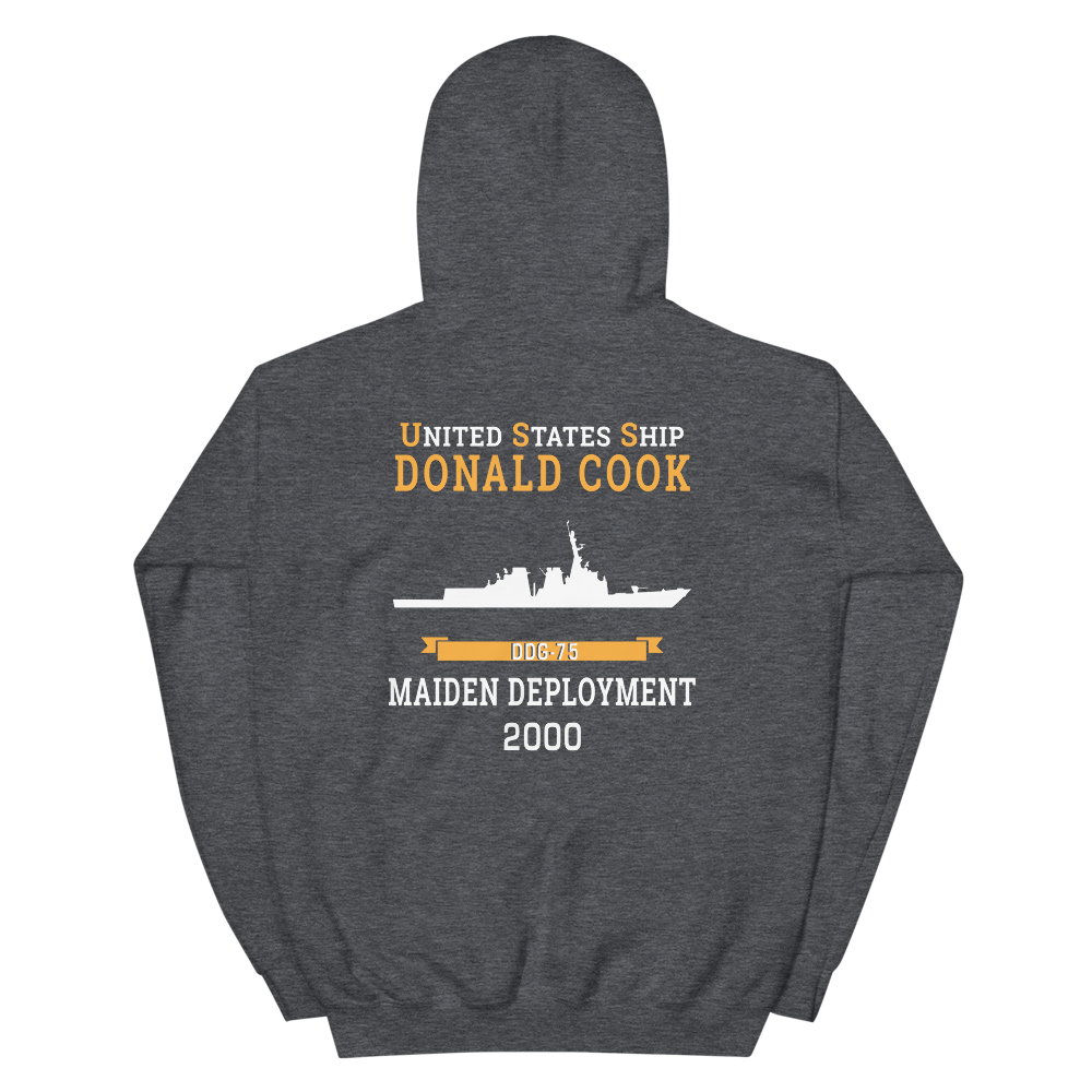 USS Donald Cook (DDG-75) 2000 MAIDEN DEPLOYMENT Unisex Hoodie