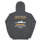 USS Curtis Wilbur (DDG-54) 1995-96 MAIDEN DEPLOYMENT Unisex Hoodie – back view, heather