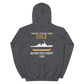 USS Cole (DDG-67) 1998 MAIDEN DEPLOYMENT Unisex Hoodie – back view, heather
