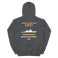 USS Barry (DDG-52) 1994 MAIDEN DEPLOYMENT Unisex Hoodie – back view, heather