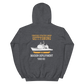 USS Gettysburg (CG-64) 1992-93 Maiden Deployment Hoodie – back view, heather