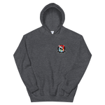 VFA-211 Checkmates Squadron Crest Unisex Hoodie – front view, heather
