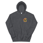 VFA-204 River Rattlers Squadron Crest Unisex Hoodie – front view, heather