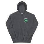 VFA-195 Dambusters Squadron Crest Unisex Hoodie – front view, heather