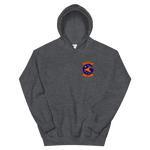 VFA-81 Sunliners Squadron Crest Unisex Hoodie – front view, heather