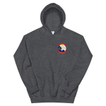 HSC-2 Fleet Angels Squadron Crest Unisex Hoodie – front view, heather