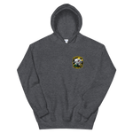 HSC-21 Blackjacks Squadron Crest Unisex Hoodie – front view, heather