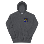 HSC-25 Island Knights Squadron Crest Unisex Hoodie – front view, heather