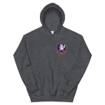 HSC-14 Chargers Squadron Crest Unisex Hoodie – front view, heather