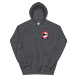 HM-15 Blackhawks Squadron Crest Unisex Hoodie – front view, heather