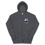 HM-14 The Vanguard Squadron Crest Unisex Hoodie – front view, heather