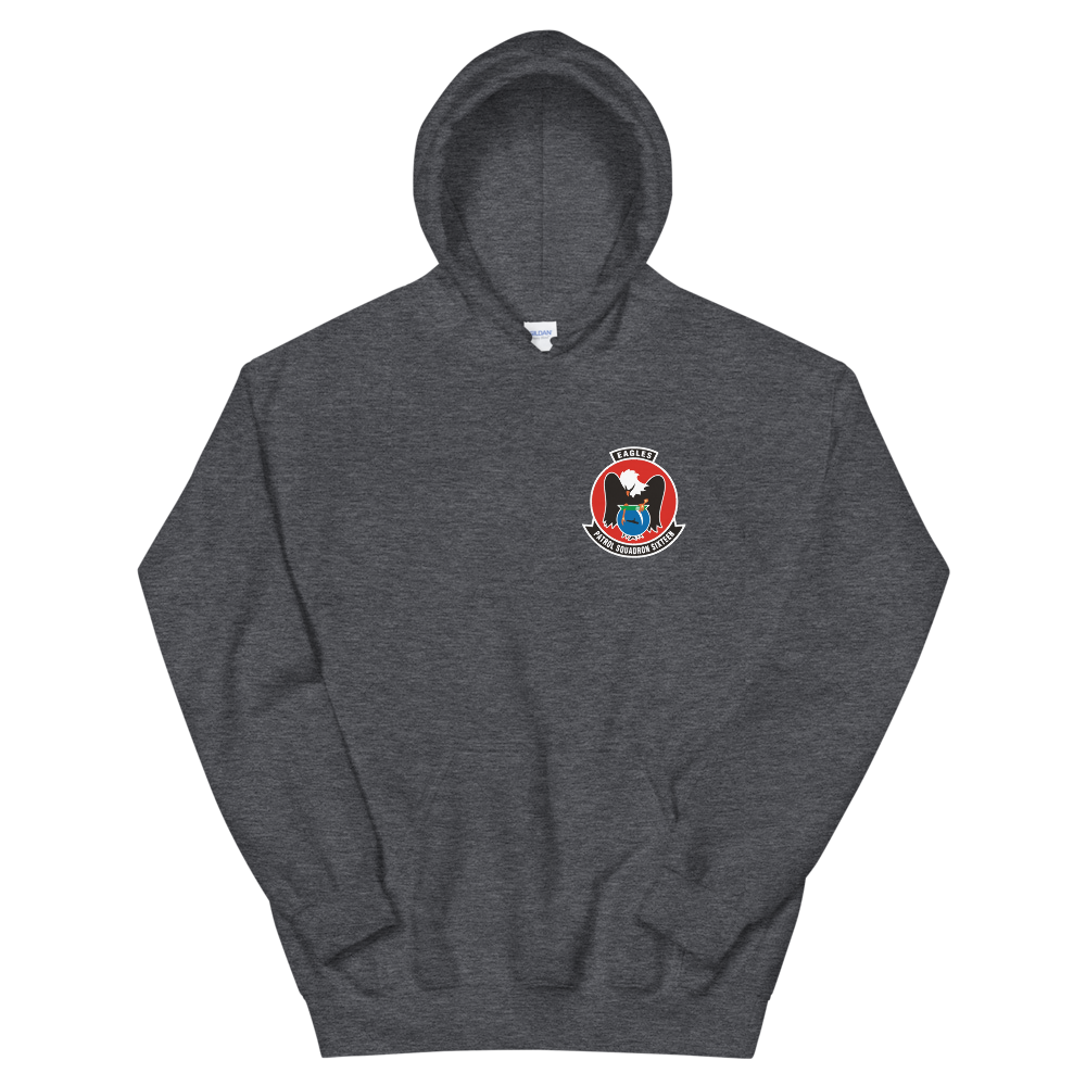 VP-16 Eagles Squadron Crest Hoodie – front view, heather
