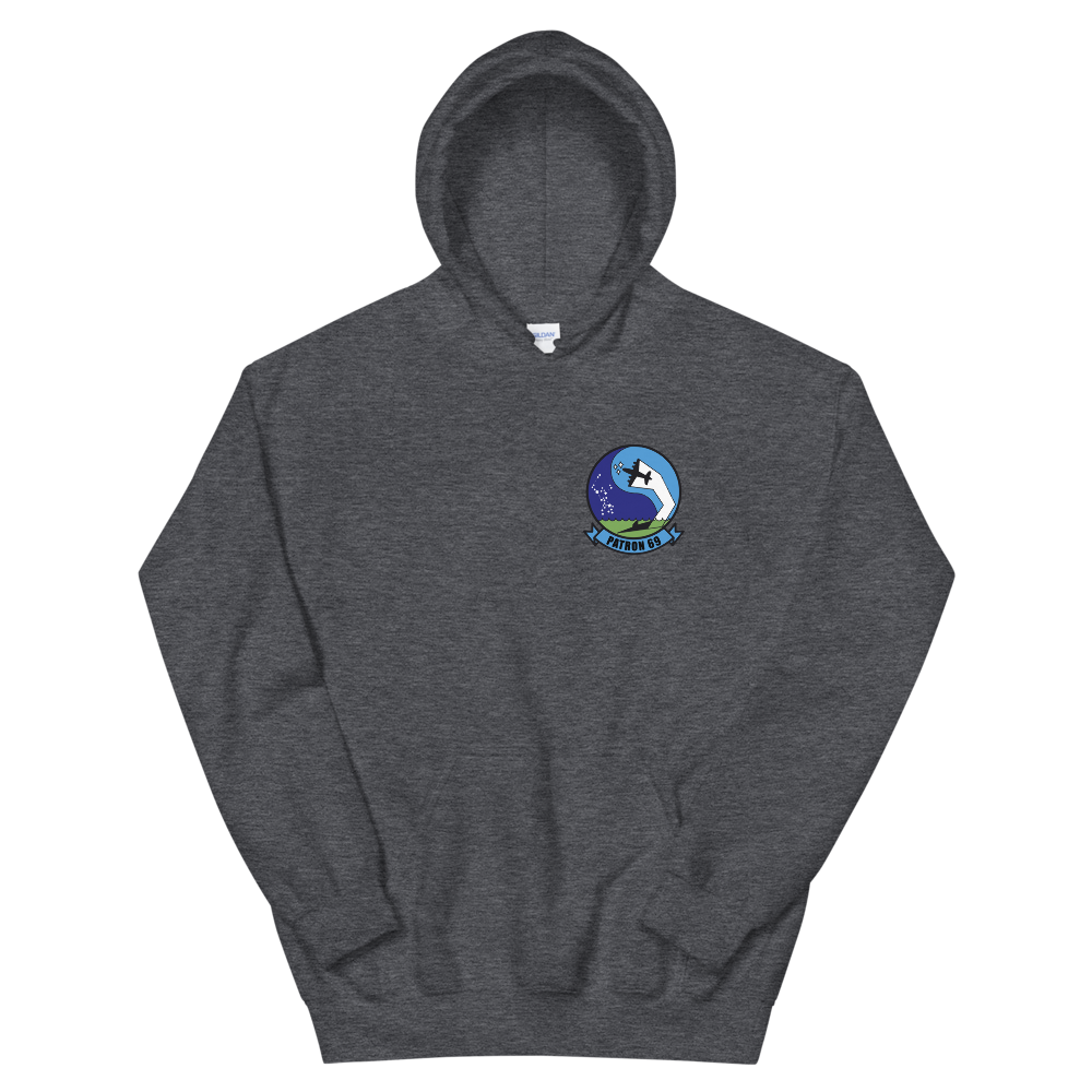 VP-69 Totems Squadron Crest Hoodie – front view, heather