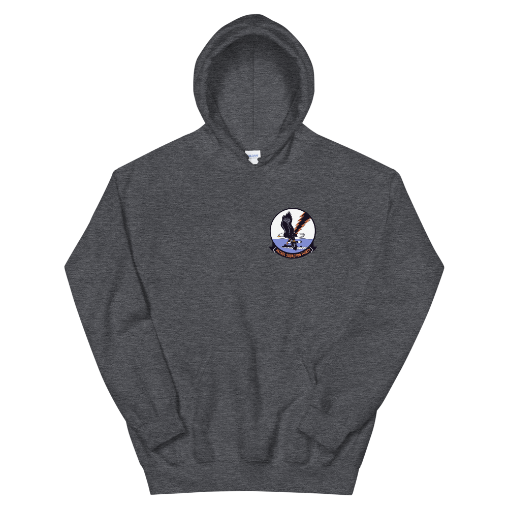 VP-30 Pro's Nest Squadron Crest Hoodie – front view, heather