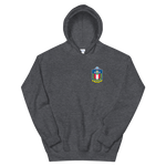 USS Austin (LPD-4) Ship's Crest Hoodie – front view, heather