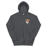 USS Chicago (CG-11) Ship's Crest Hoodie - Gold – front view, heather