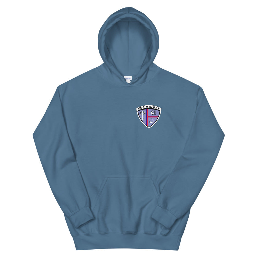 USS Midway (CV-41) 1984-85 Cruise Hoodie – indigo