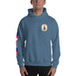 USS Hewitt (DD-966) 1989-90 Cruise Hoodie - FLAGS ON SLEEVE – indigo