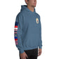 USS Hewitt (DD-966) 1989-90 Cruise Hoodie - FLAGS ON SLEEVE – indigo