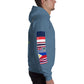 USS Hewitt (DD-966) 1989-90 Cruise Hoodie - FLAGS ON SLEEVE – indigo