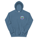 USS Kearsarge (CVS-33) Ship's Crest Hoodie – front view, indigo