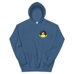 VFA-115 Eagles Squadron Crest Unisex Hoodie – front view, indigo