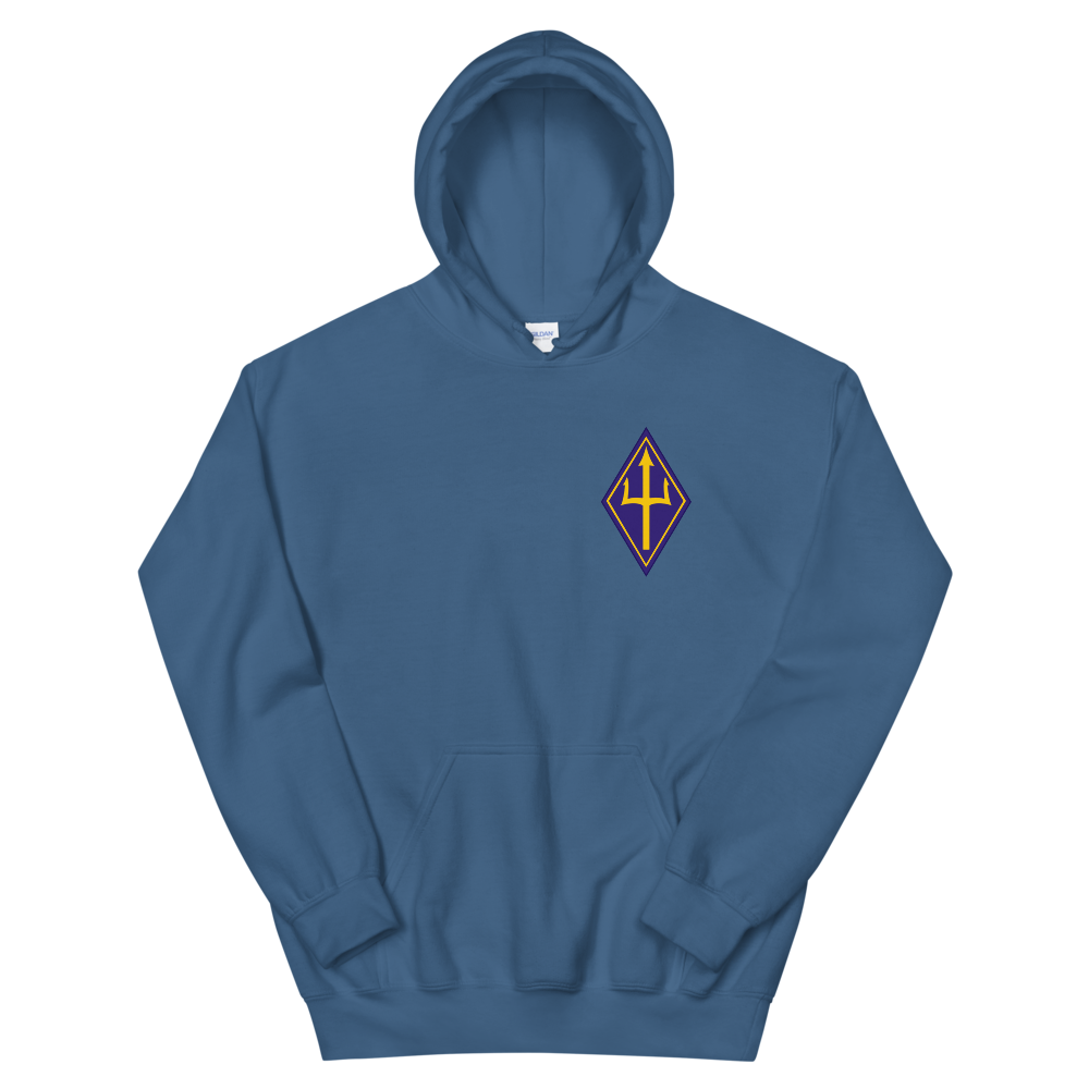 VP-26 Tridents Squadron Crest Hoodie – front view, indigo
