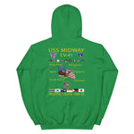 USS Midway (CV-41) 1984-85 Cruise Hoodie – irish green