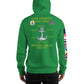 USS Hewitt (DD-966) 1989-90 Cruise Hoodie - FLAGS ON SLEEVE – irish green
