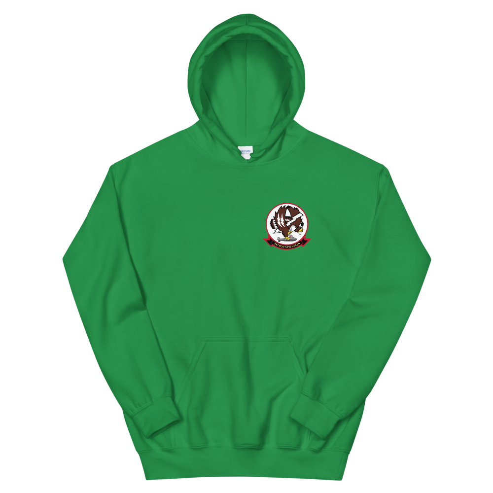 VP-17 White Lightnings Squadron Crest Hoodie – front view, irish green