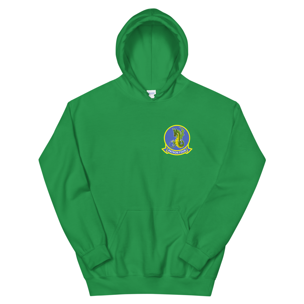 VP-4 The Skinny Dragons Crest Hoodie – front view, irish green