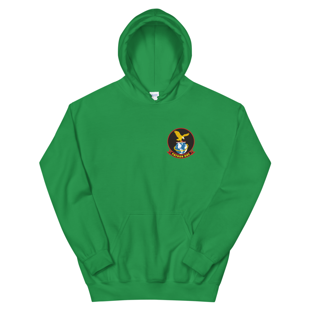 VP-1 Screaming Eagles Crest Hoodie – front view, irish green