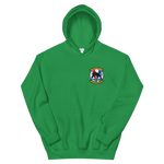 VP-91 Blackcats Squadron Crest Hoodie – front view, irish green